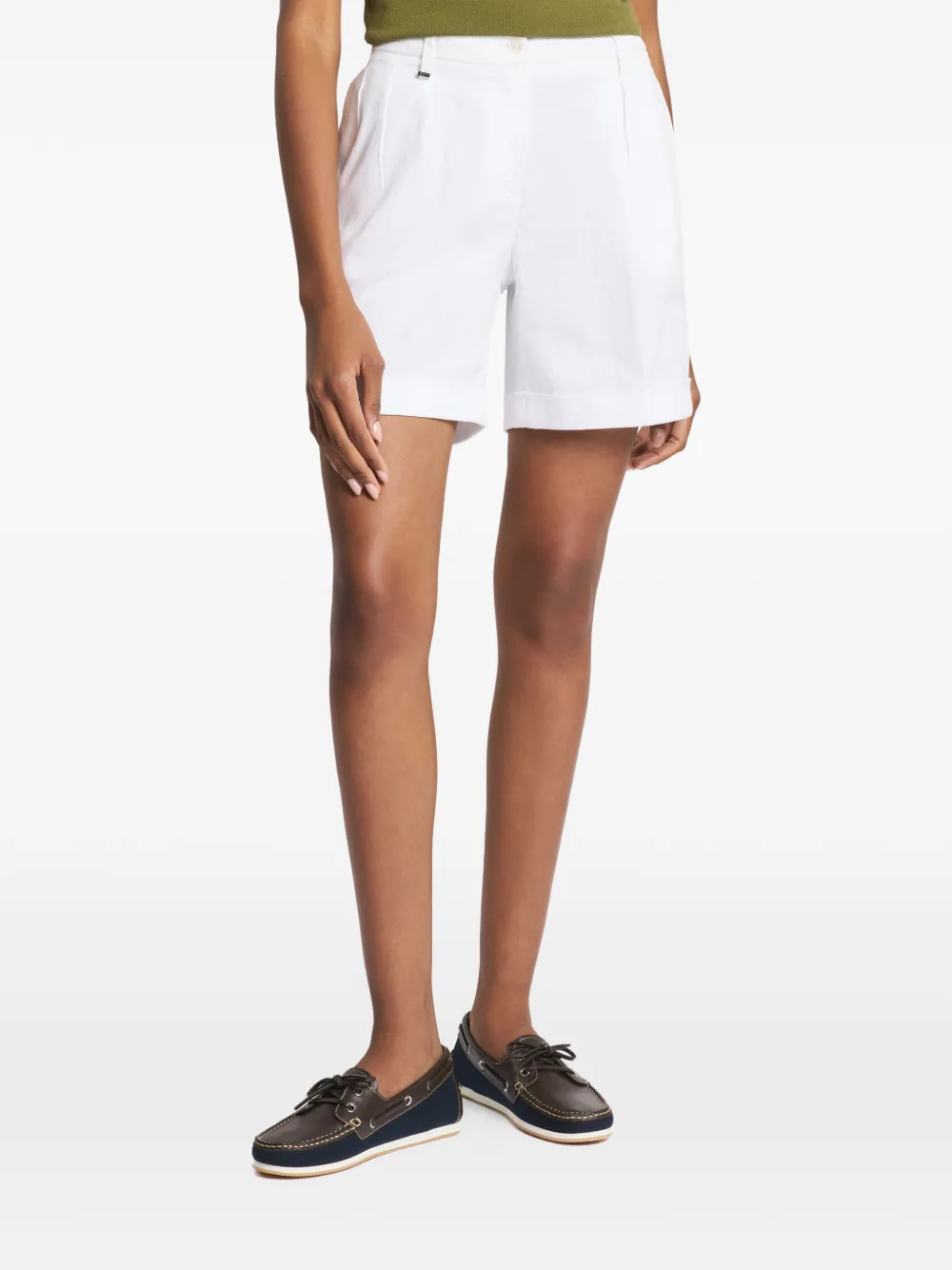  Fay Pleated Shorts - White 