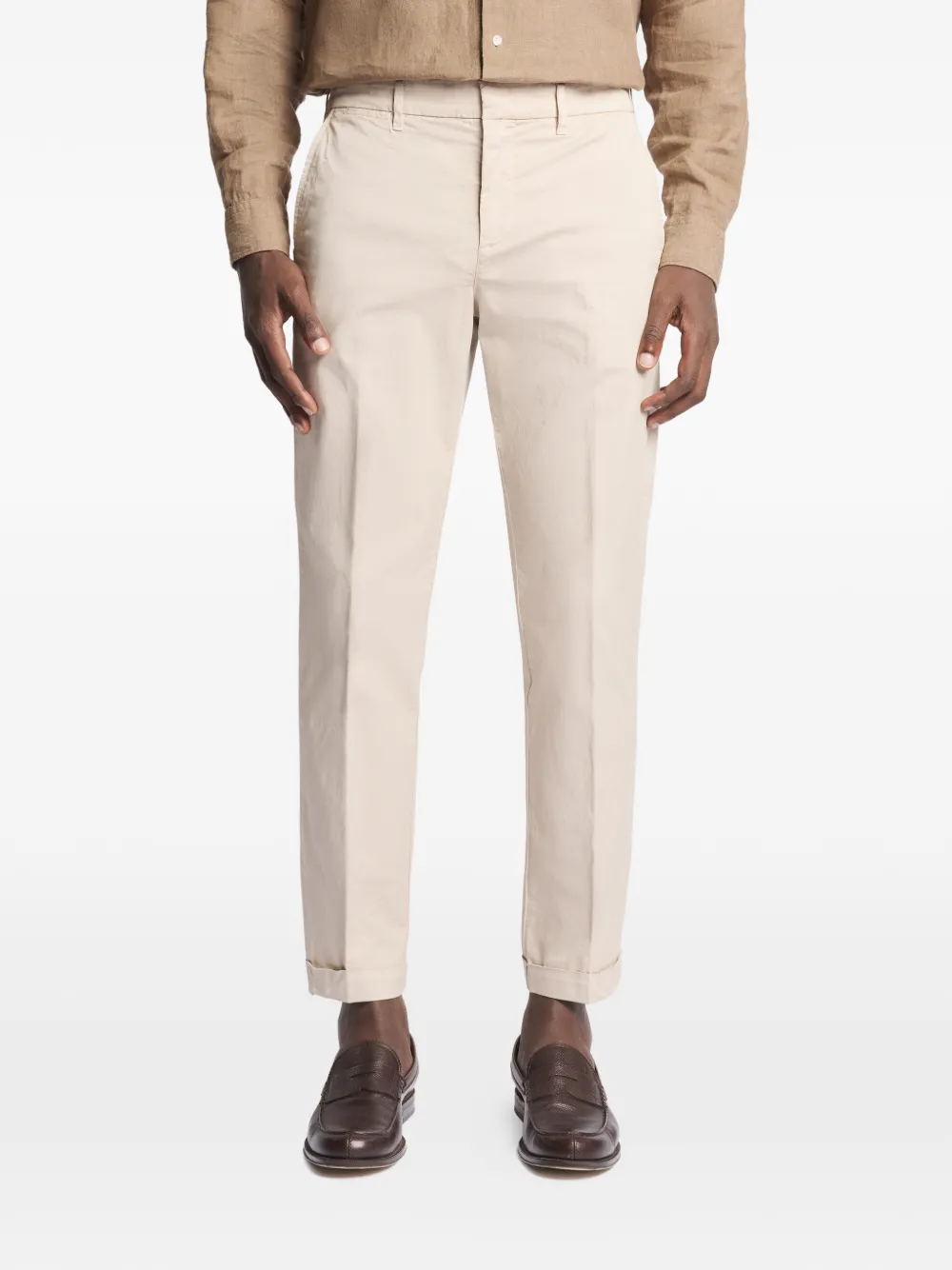  Fay Rolled-hems Capri Classic Trousers - Neutrals 