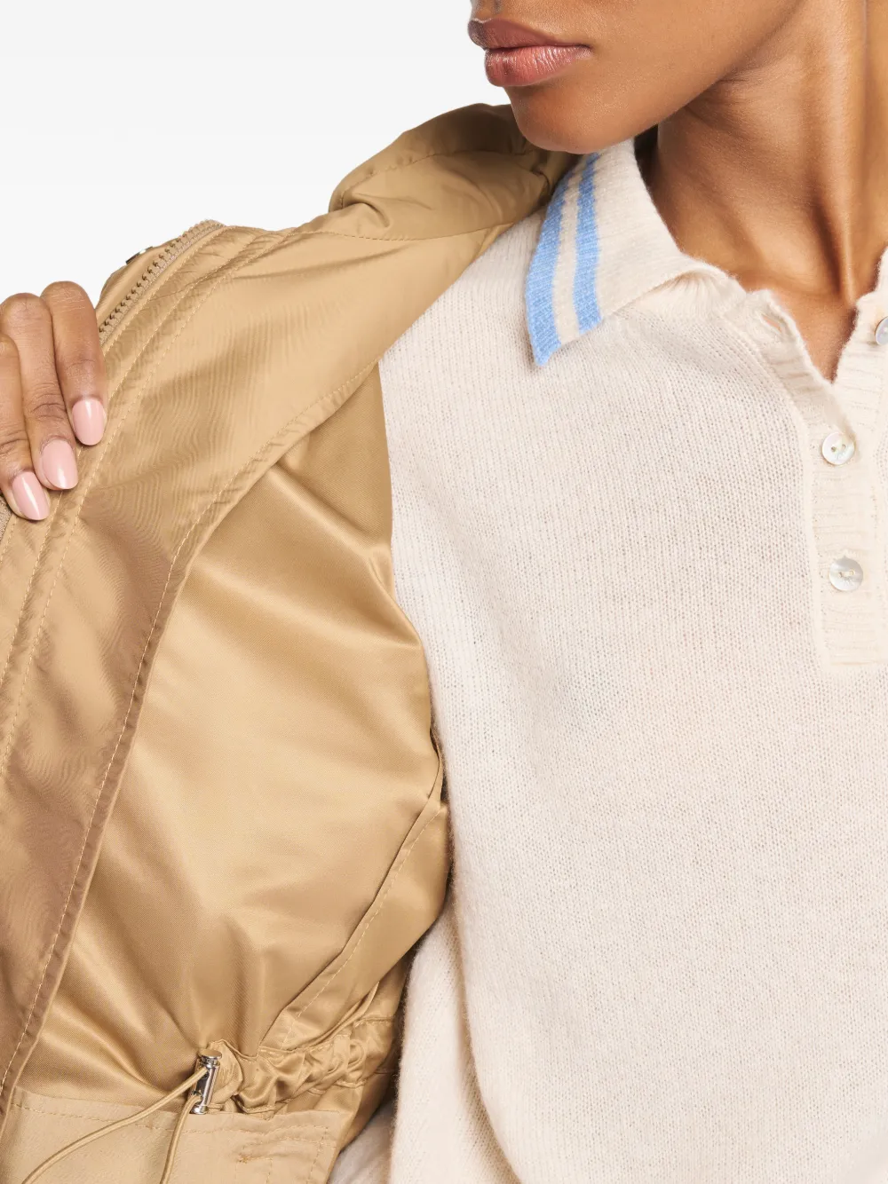Fay Parka met rits Beige