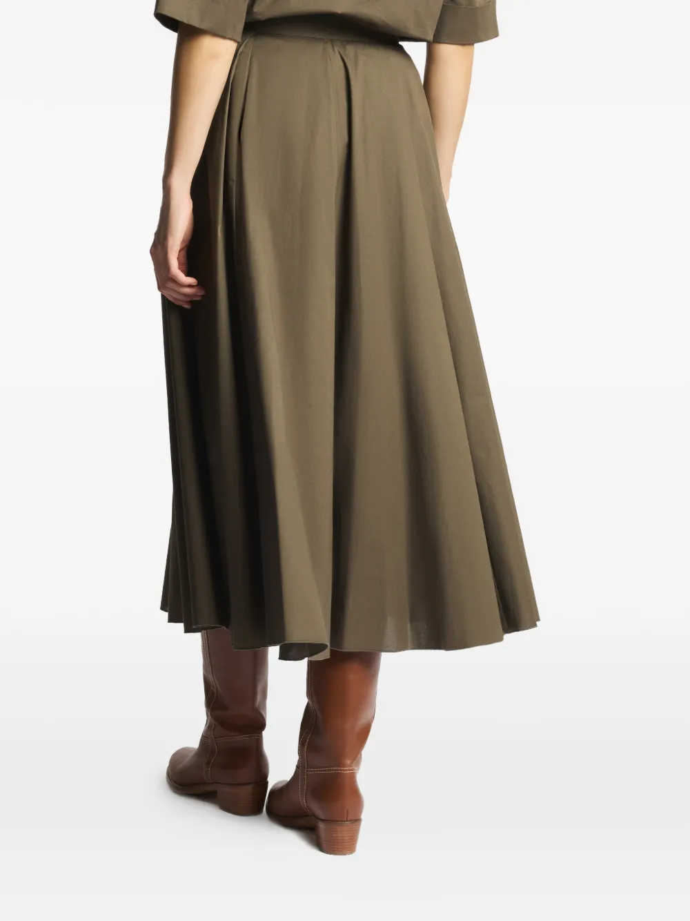 Fay Midi-plooirok Groen