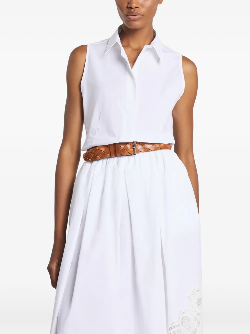  Fay Sleeveless Shirt - White 