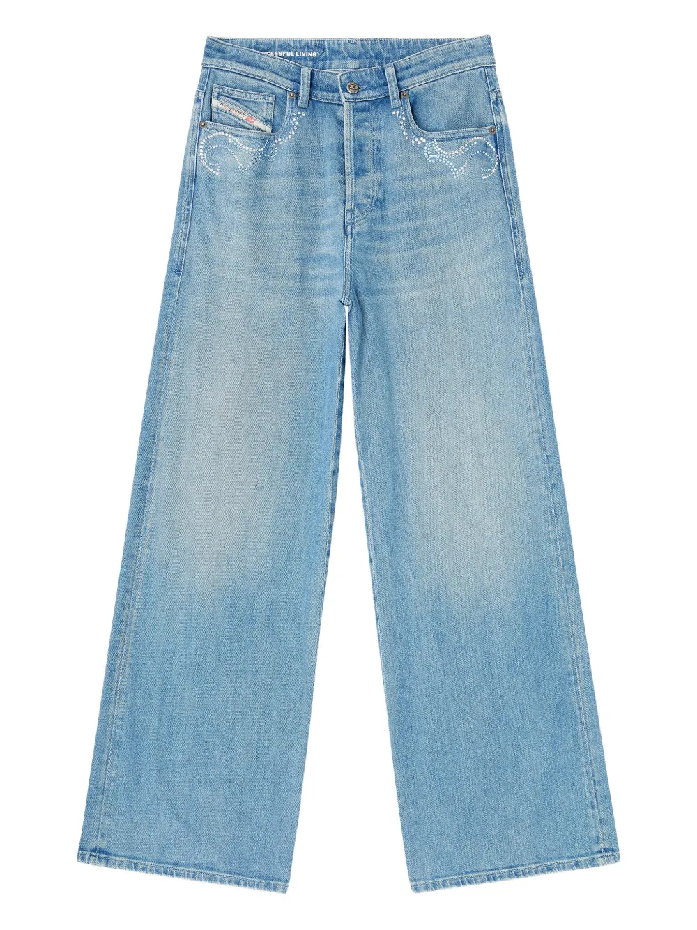 Diesel 1996 D-SIRE-S6 embroidered jeans - Blu