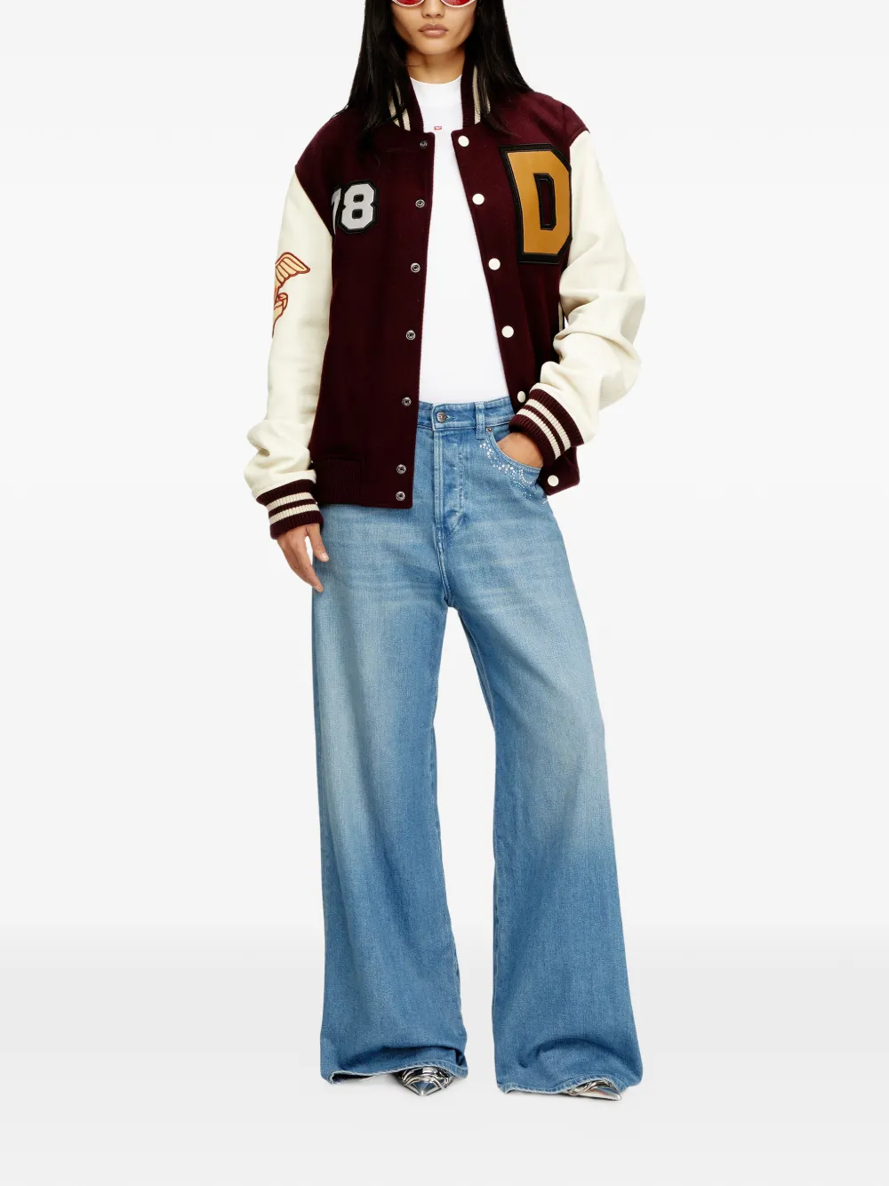 Diesel 1996 D-SIRE-S6 embroidered jeans - Blauw