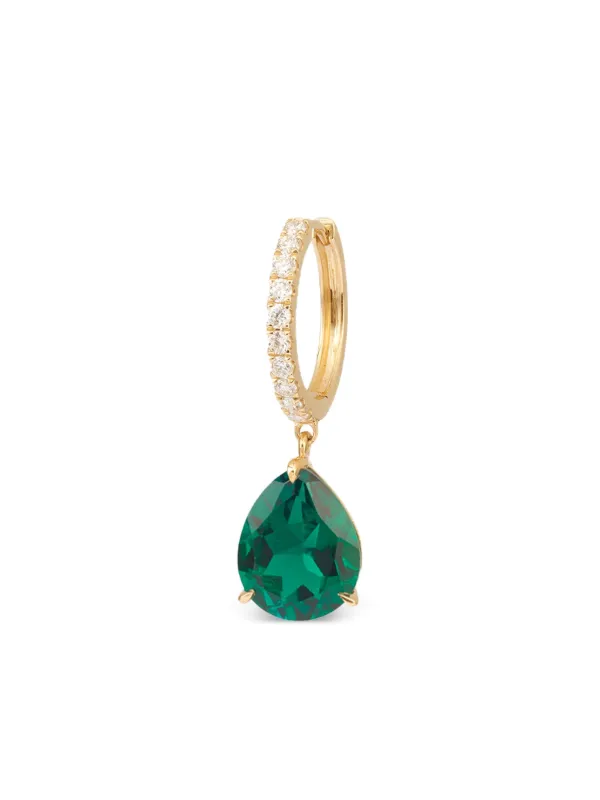 Persée 18CT Yellow Gold Iris Emerald and Diamond Single Earring