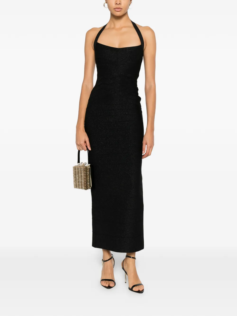 Herve Leger Maxine Gown midi dress - Zwart