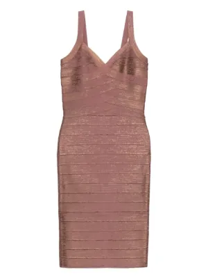 slim fit dress slacks THE METALLIC VIVIENNE GOWN – HERVÉ LÉGER