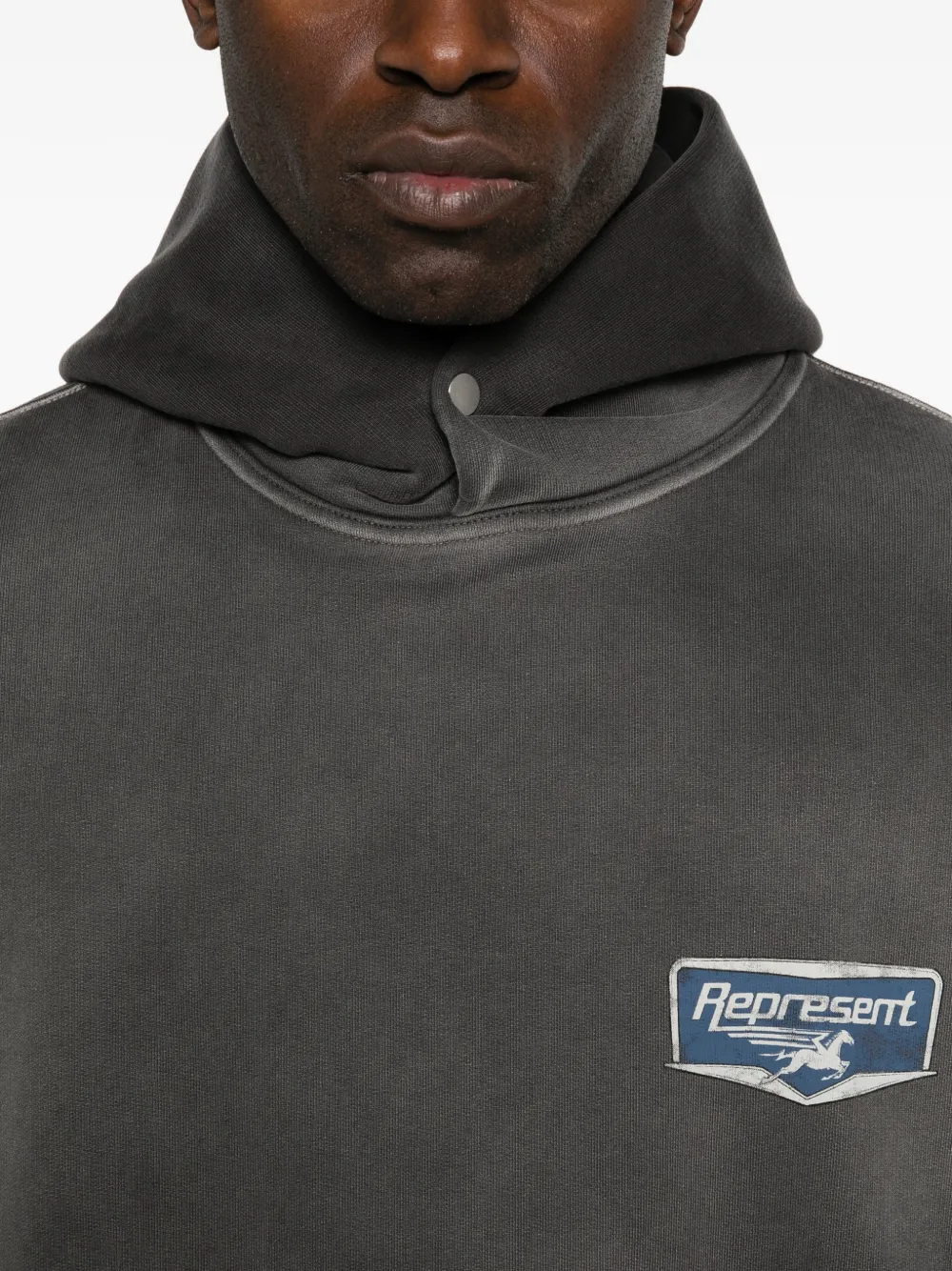 Represent Hoodie met logoprint Zwart