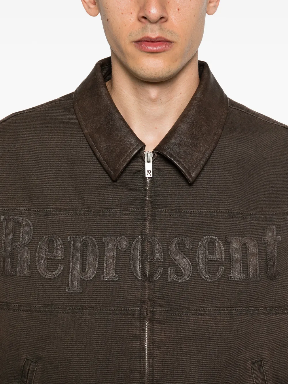 Represent Roscoe bomberjack met logopatch Bruin