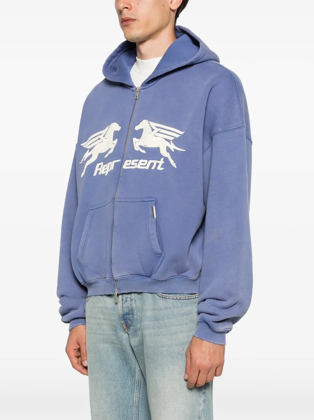 Represent Pegasus hoodie met rits Blauw