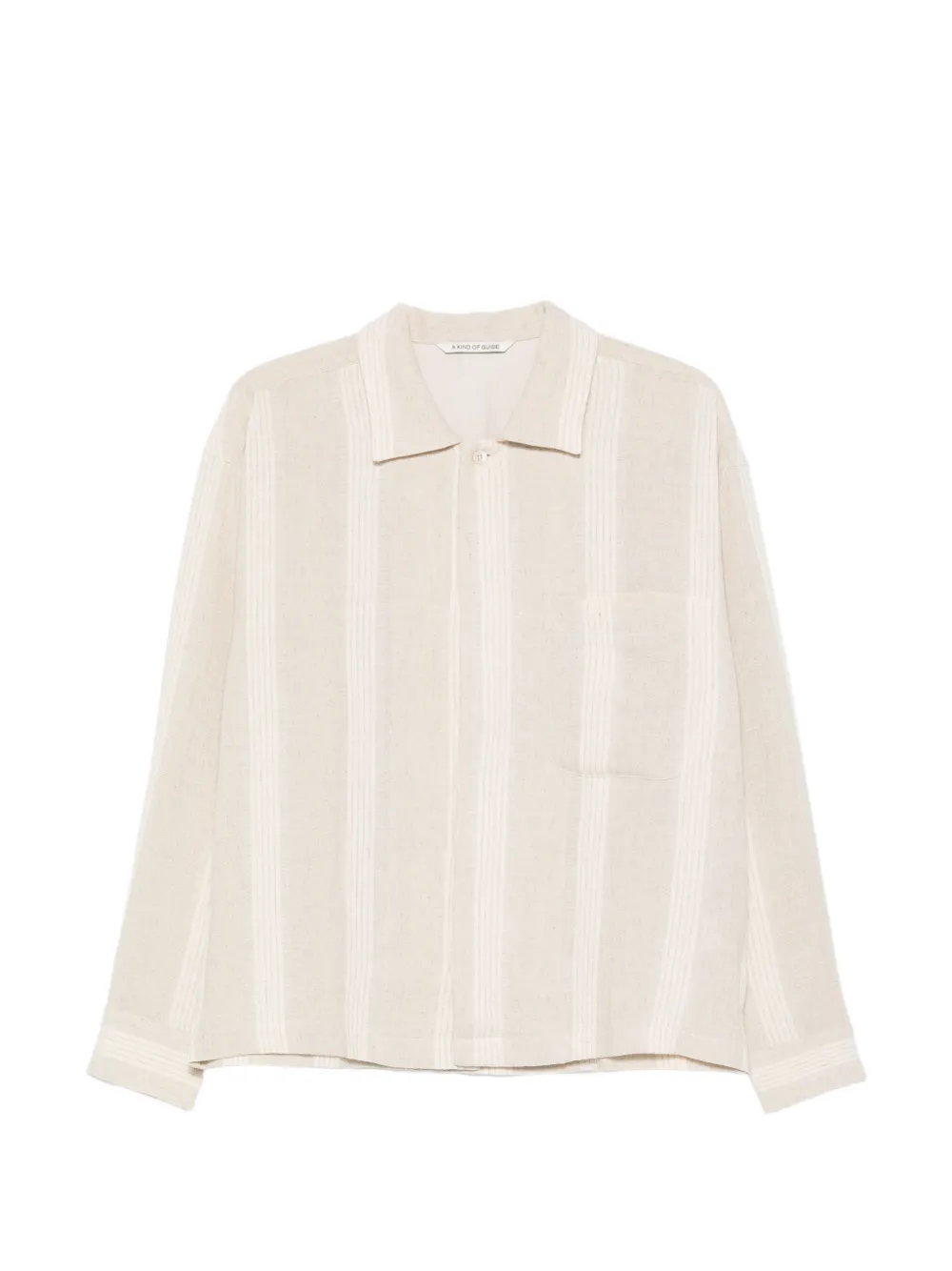 A Kind of Guise Rumba striped pocket shirt - Nude