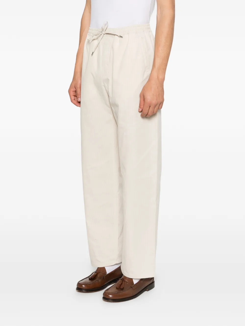  A Kind Of Guise Drawstring Relaxed Trousers - Neutrals 