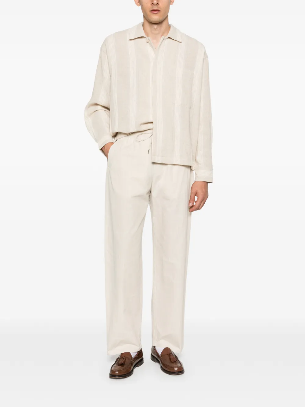  A Kind Of Guise Drawstring Relaxed Trousers - Neutrals 