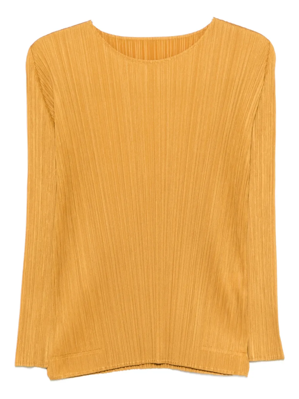 Pleats Please Issey Miyake Monthly Colors : September pleated long-sleeve blouse - Giallo