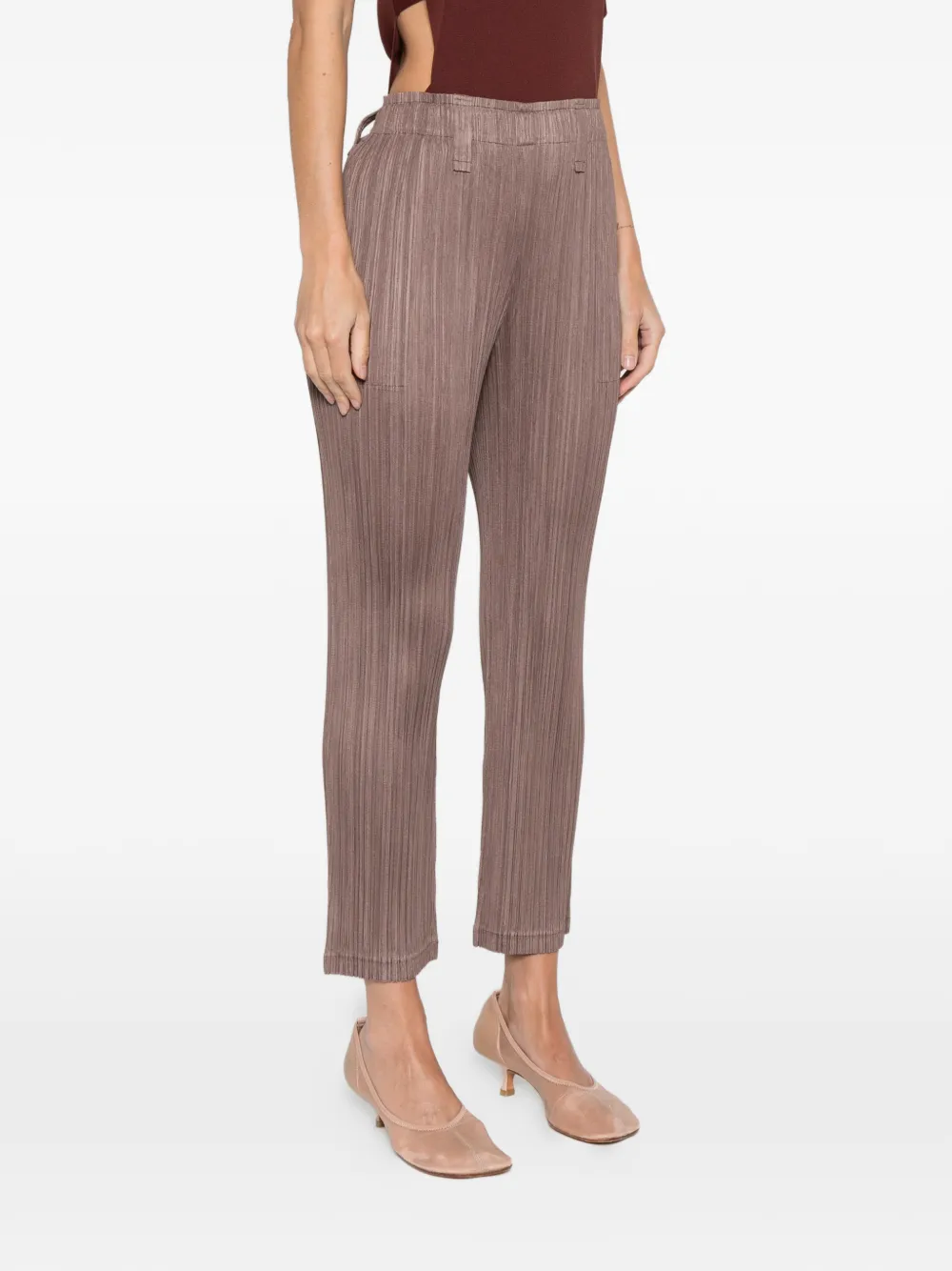 Pleats Please Issey Miyake Plooibroek Bruin