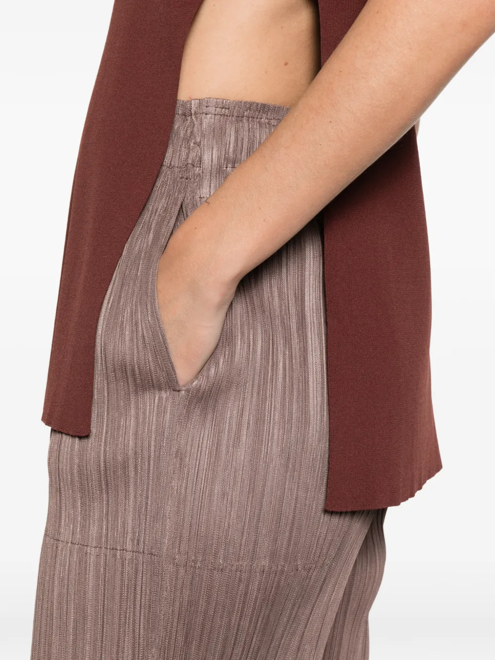 Pleats Please Issey Miyake Plooibroek Bruin