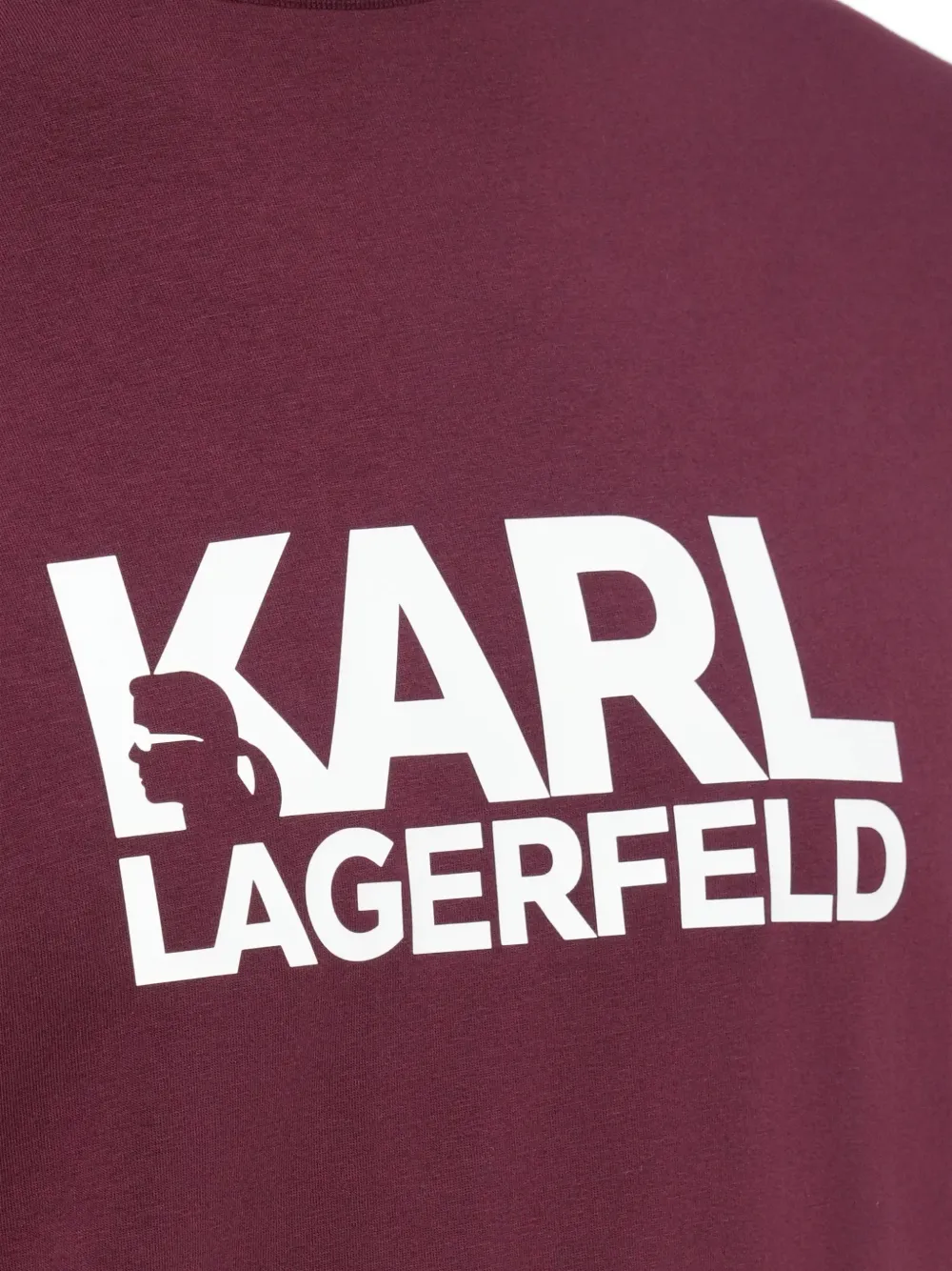 Karl Lagerfeld Logo T-shirt In Burgundy