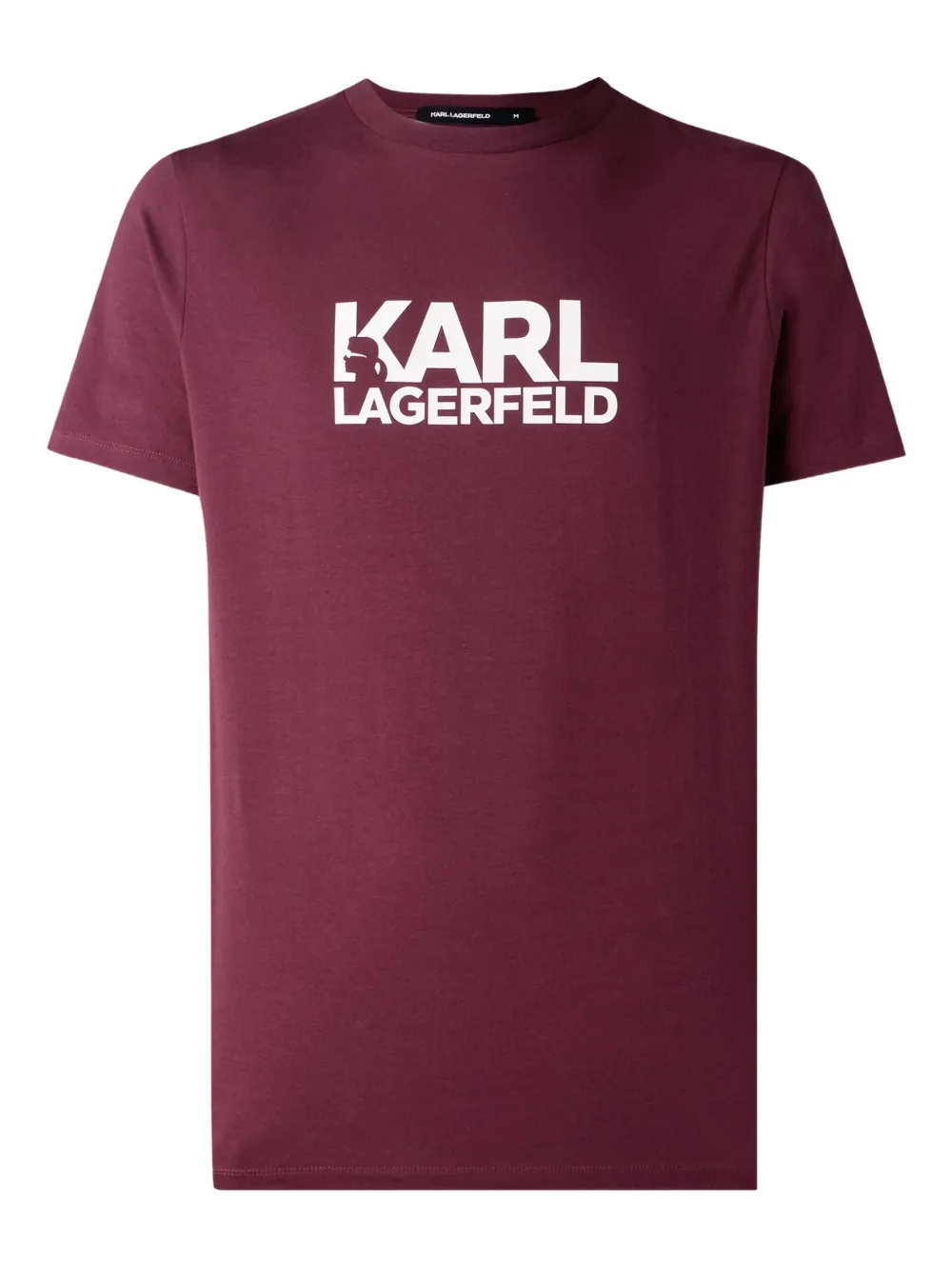 Karl Lagerfeld Logo T-shirt In Burgundy
