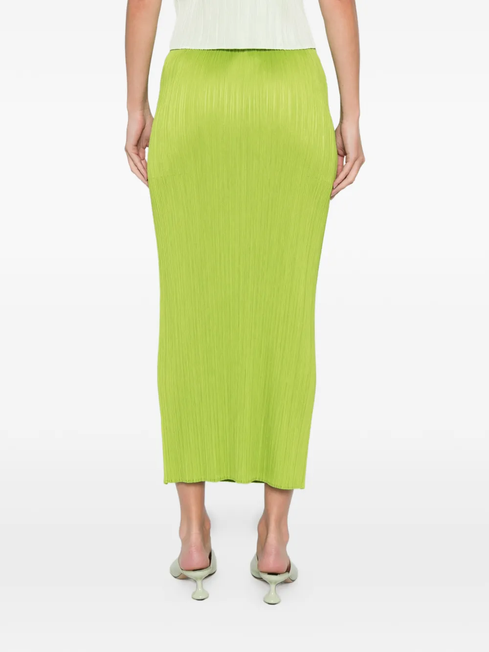 Issey Miyake Pleated Mid Skirt In Animal Print