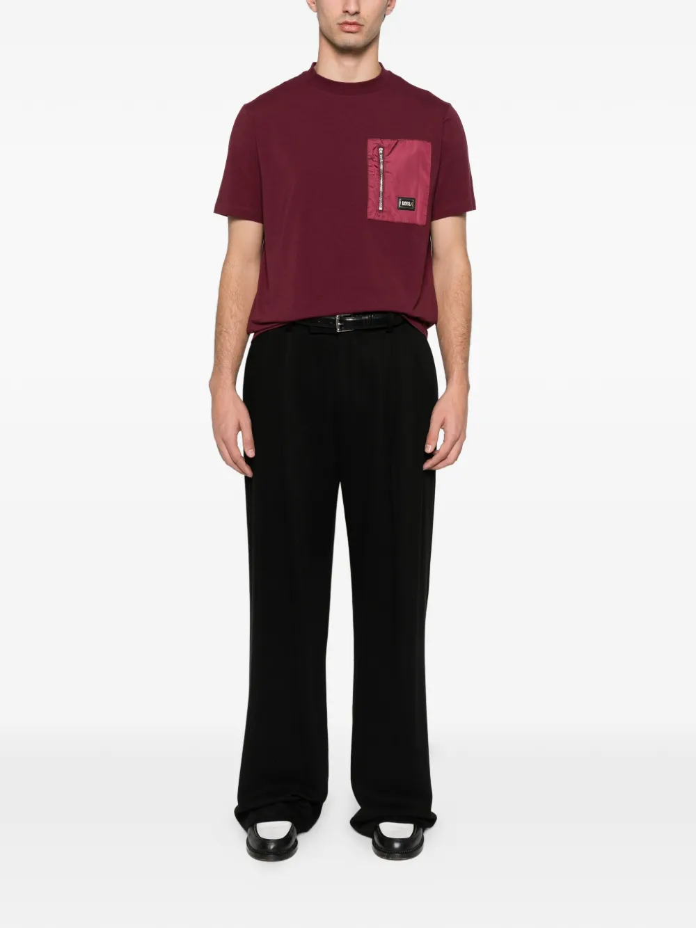 Karl Lagerfeld zip-pocket T-shirt - Rood