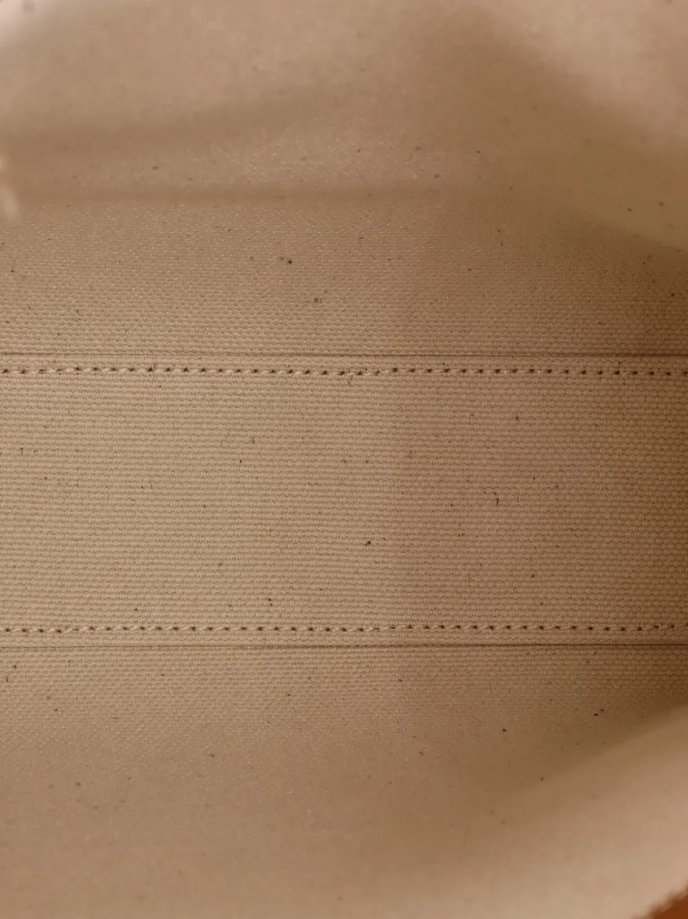 Pre-owned Celine Vertical Cabas Canvas With Leather Small Tote Bag In Brown