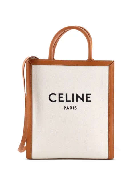 Celine Pre-Owned Vertical Cabas Canvas with Leather Small tote bag