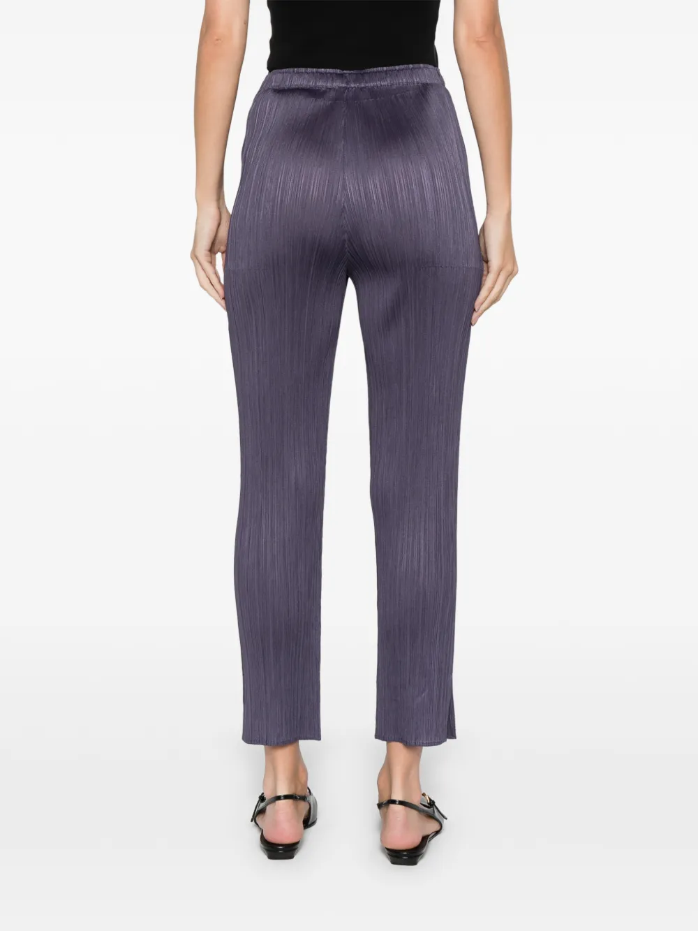 Pleats Please Issey Miyake Pleated Split Trousers | Grey | FARFETCH ZA