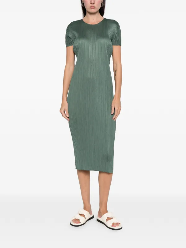 PLEATS PLEASE ISSEY MIYAKE - PLEATS PLEASE プリーツ ショートスリーブ ブラウス Pleats Please Issey Miyake プリーツ ショートスリーブドレス