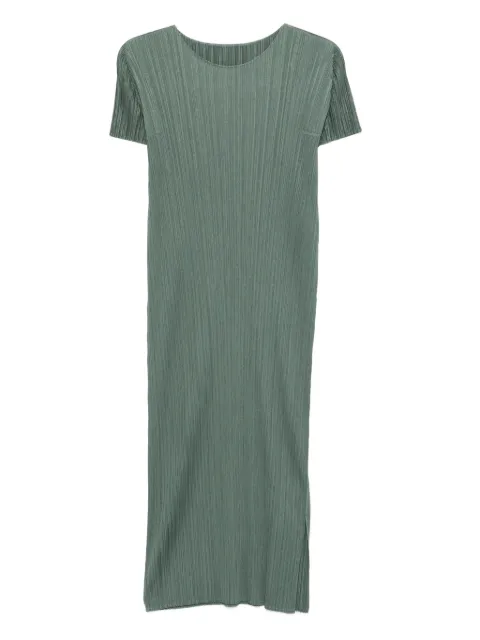Pleats Please Issey Miyake vestido midi con pliegues