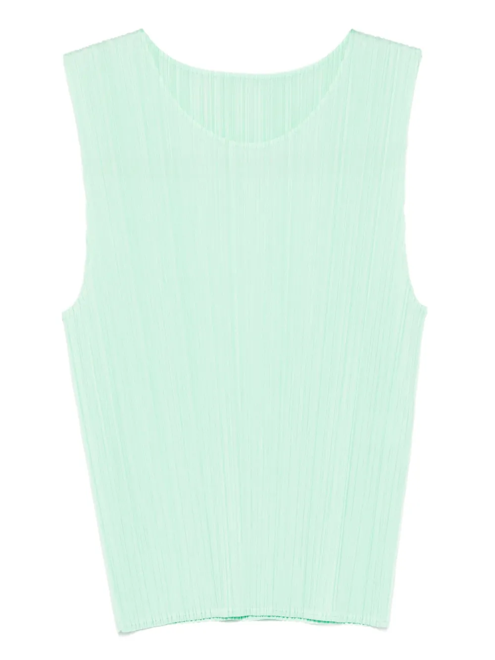 Pleats Please Issey Miyake Monthly Colors : May pleated sleeveless top - Verde