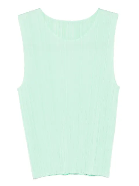 Pleats Please Issey Miyake Monthly Colors : May pleated sleeveless top