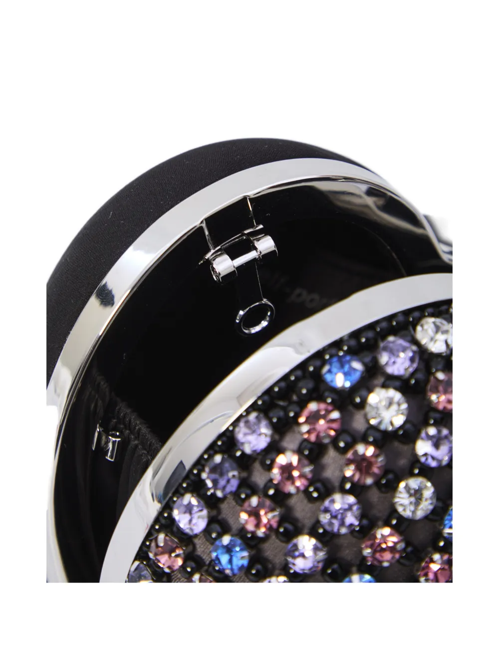 Self-portrait Crystal-embellished Heart Clutch Bag In Multi