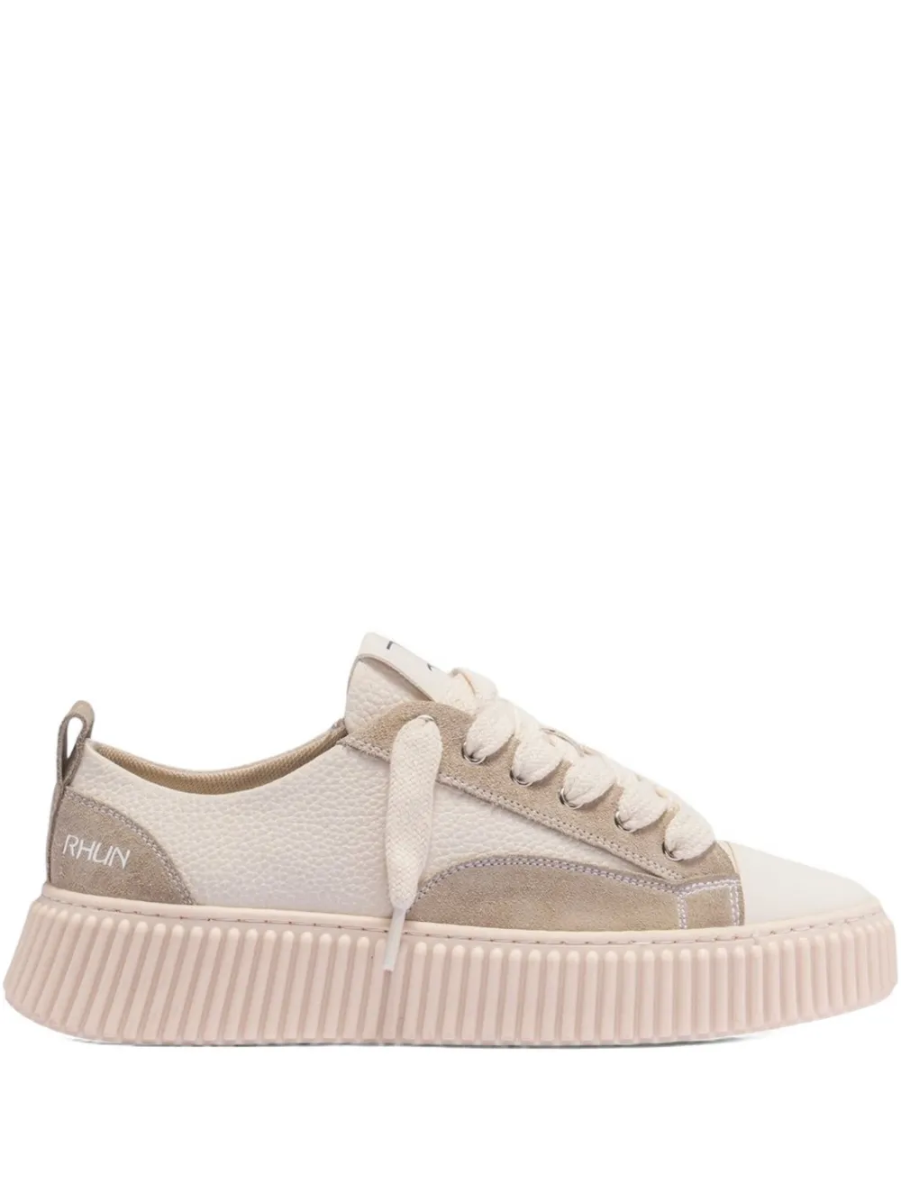 Rhun leather lace-up sneakers | Neutrals | Image 1