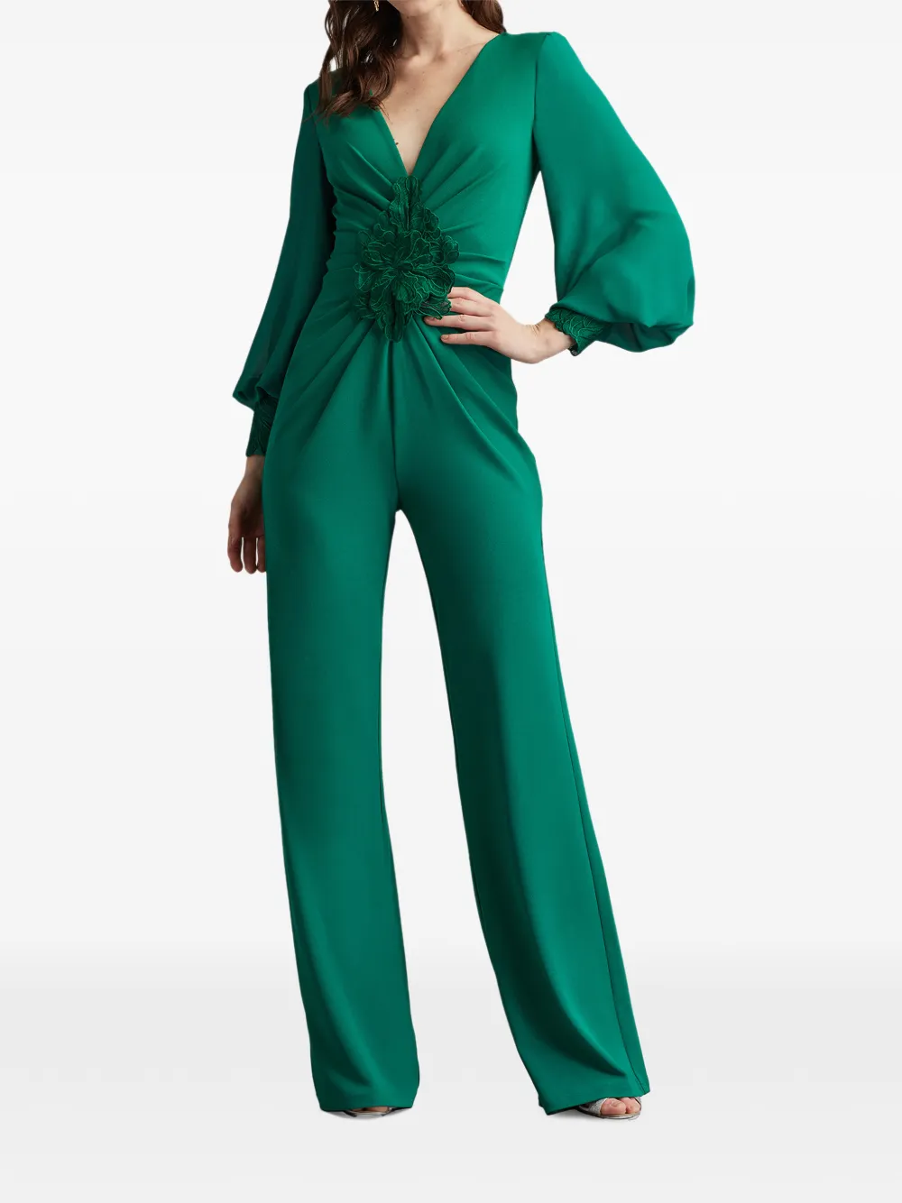 Tadashi Shoji Sahana Bishop jumpsuit - Groen