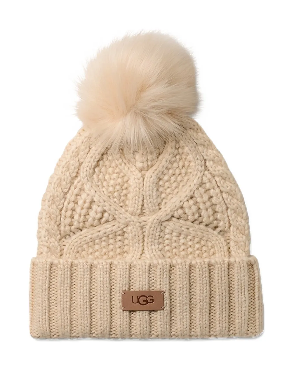 Ugg Cable Beanie Hat In Neutral
