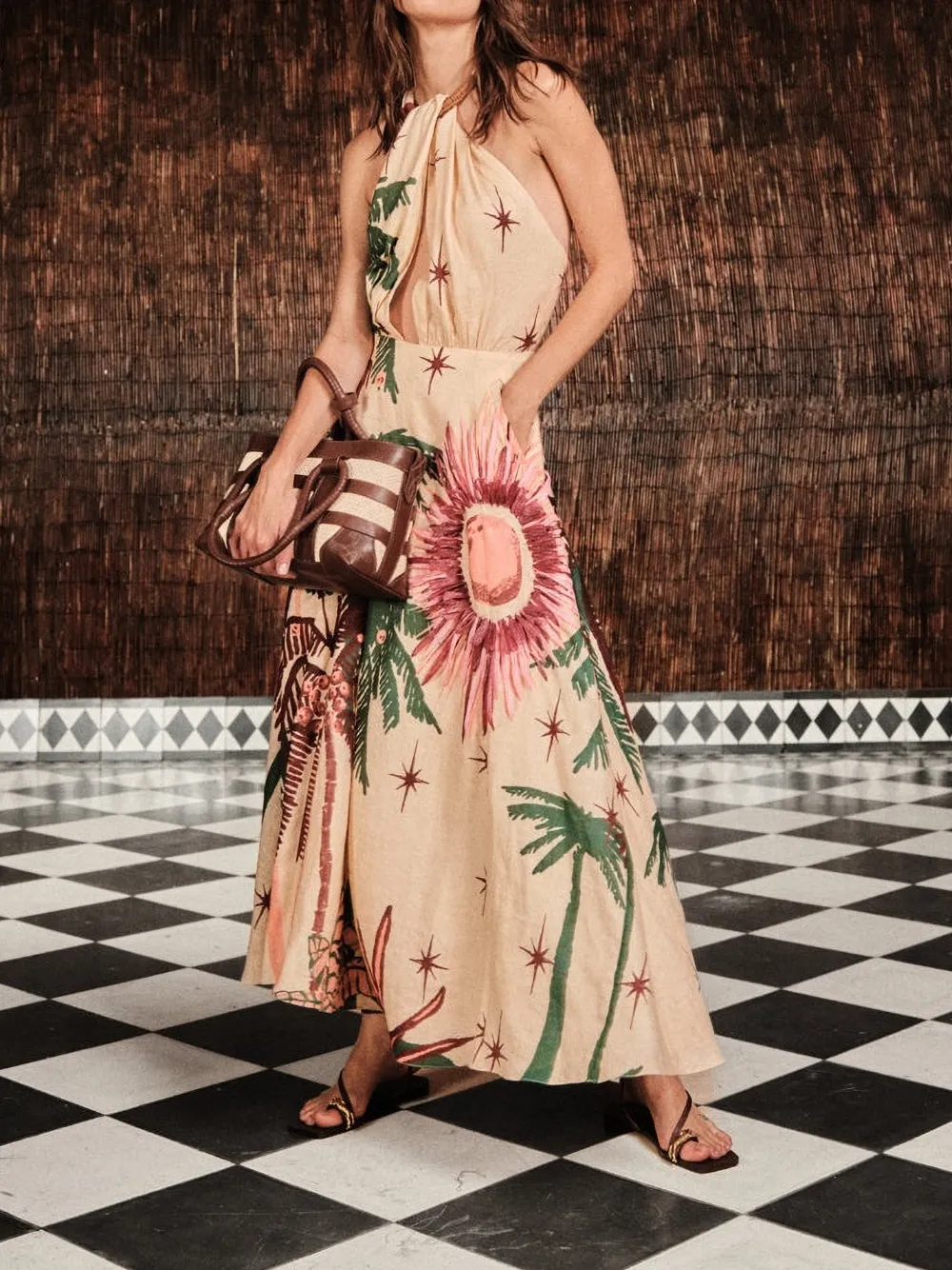 Johanna Ortiz Western Elements maxi-jurk met bloemenprint Beige