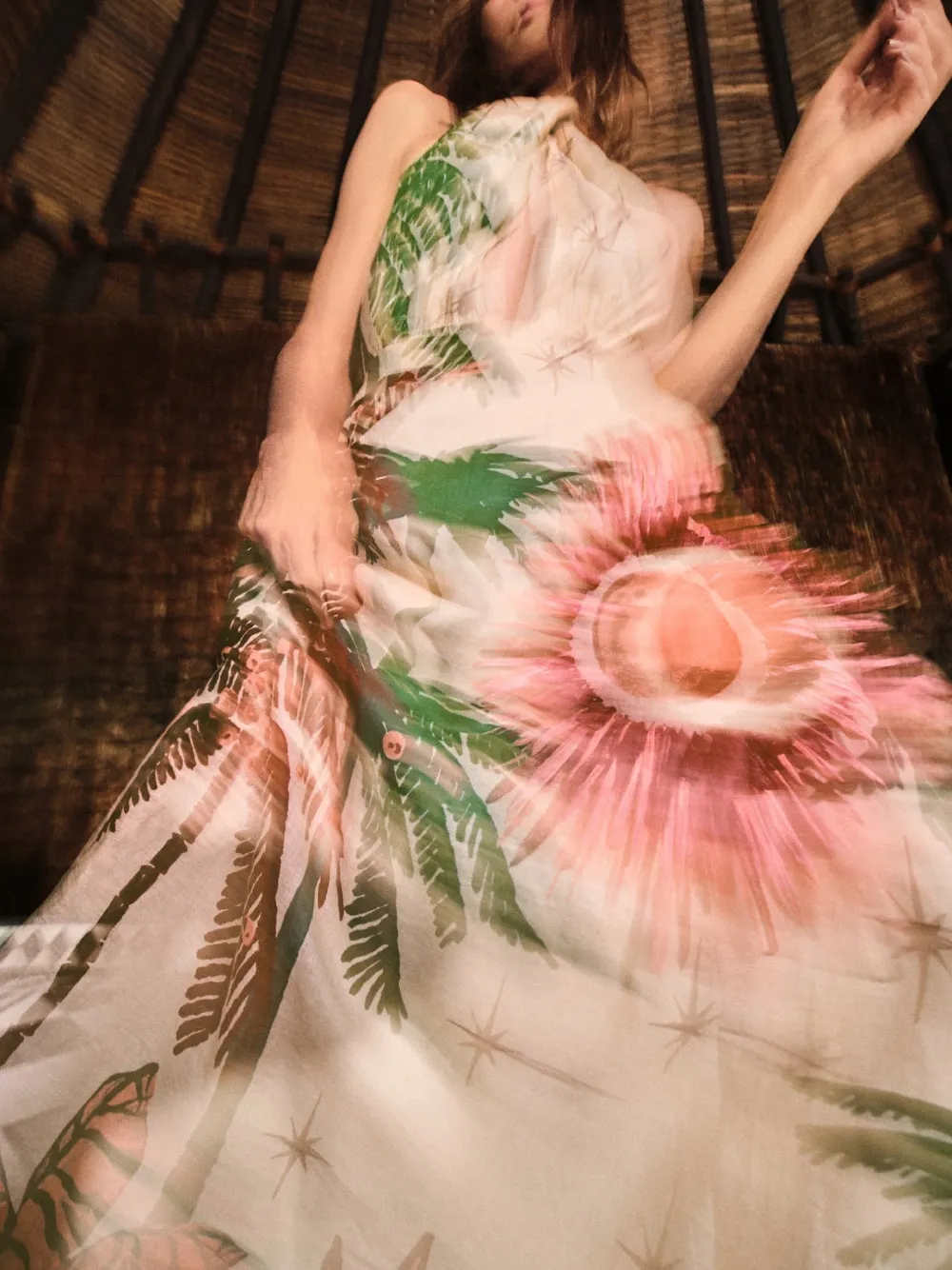 Johanna Ortiz Western Elements maxi-jurk met bloemenprint Beige