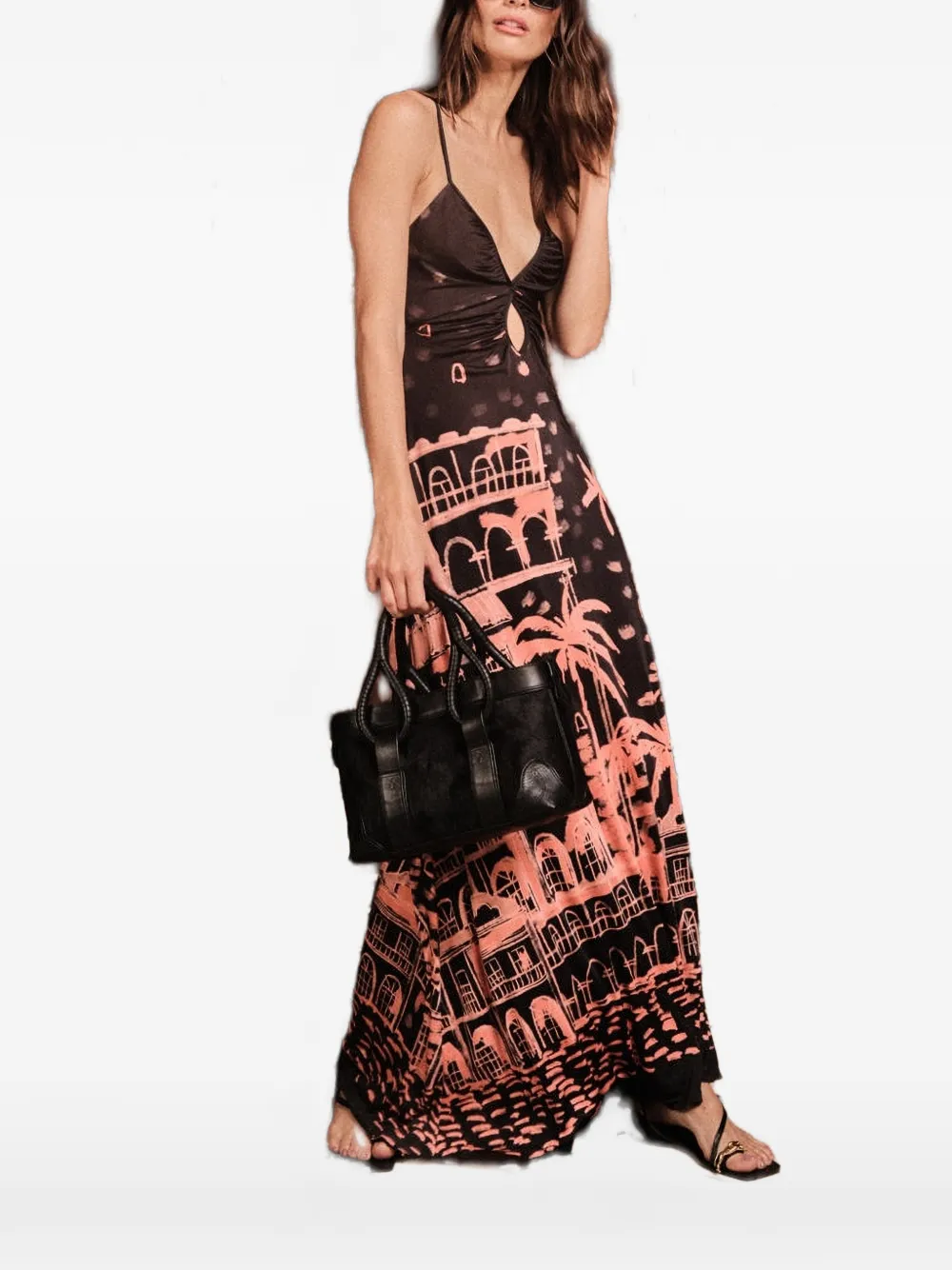 Johanna Ortiz Nuestra Tierra Cut-out Printed Maxi Dress In Multi