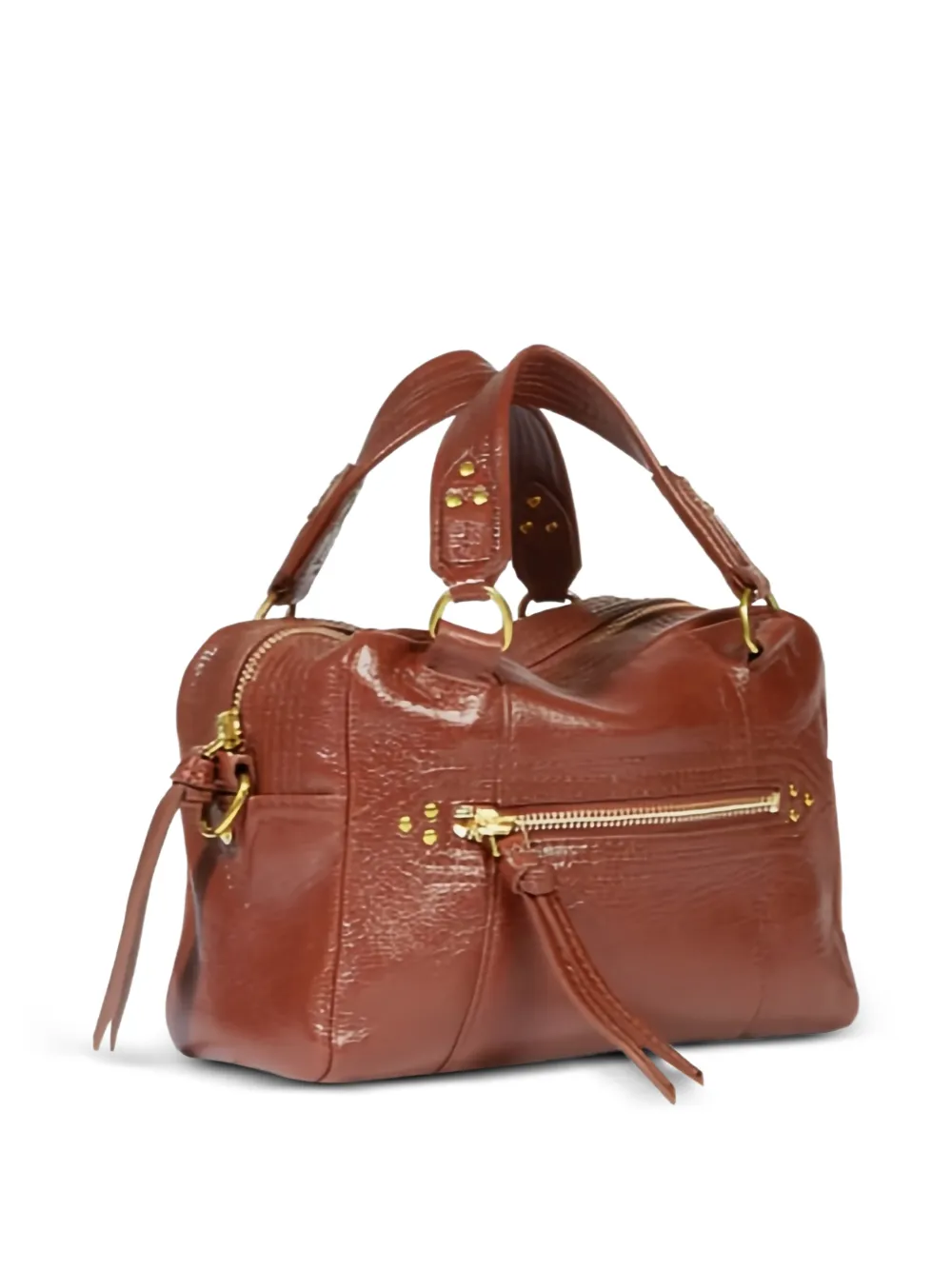 Jérôme Dreyfuss Mini Lucky Zip Bowling Tote Bag In Brown
