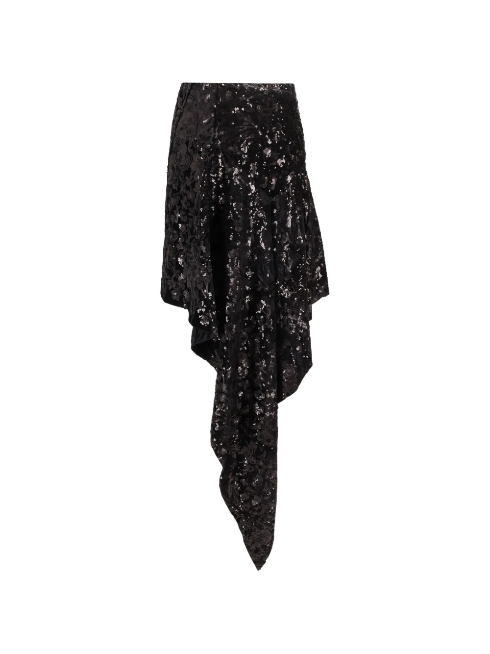 Niccolò Pasqualetti Cascata sequined skirt - Nero