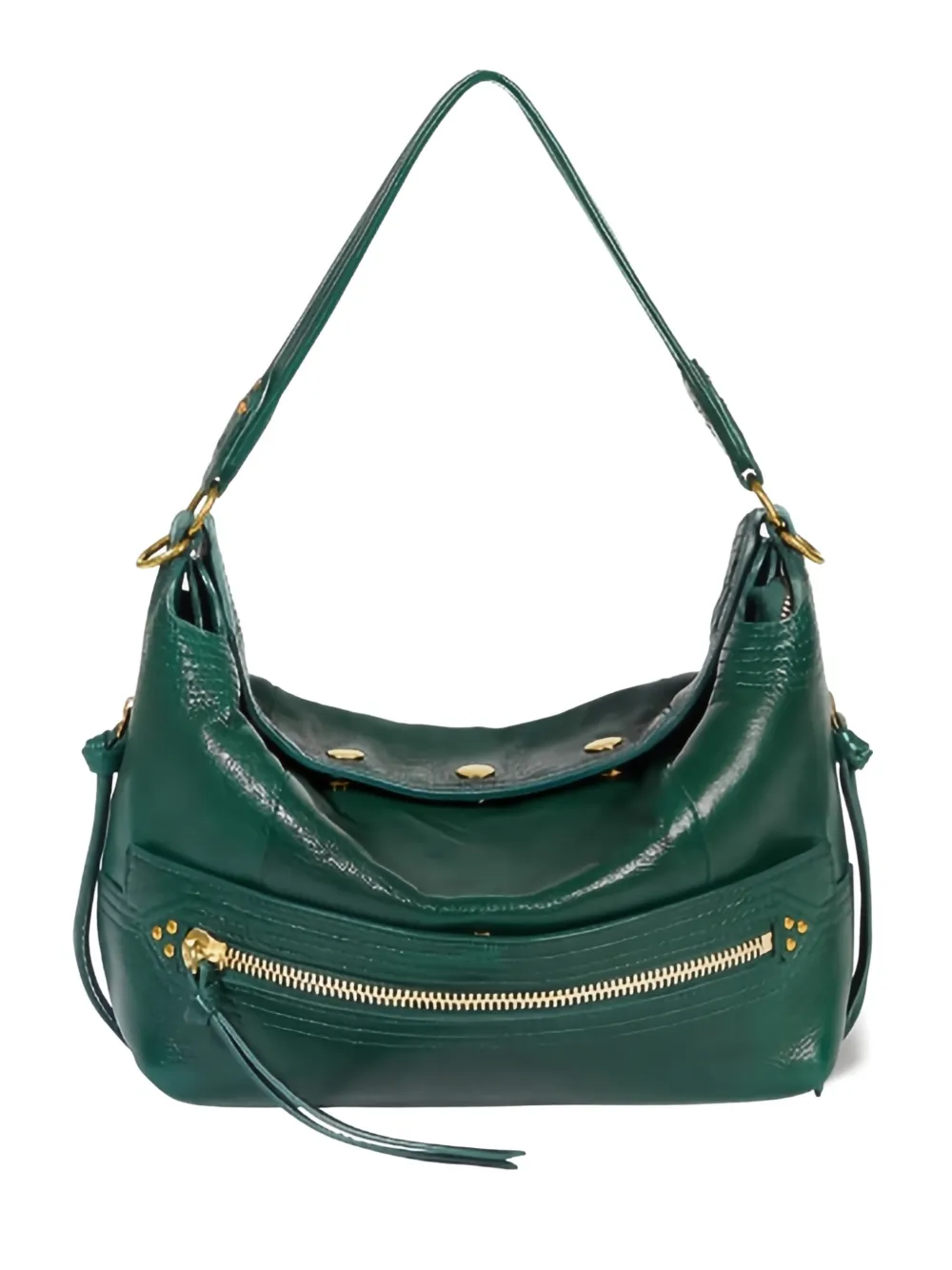 Jérôme Dreyfuss Borsa a spalla Lucky con zip - Verde