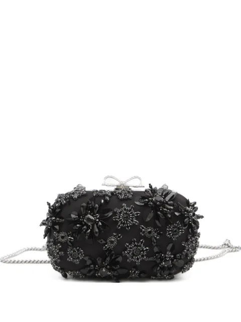 Self-Portrait floral crystal clutch bag
