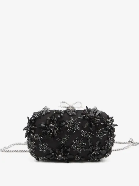 Self-Portrait floral crystal clutch bag