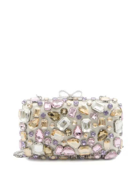Self-Portrait crystal-embellished clutch bag