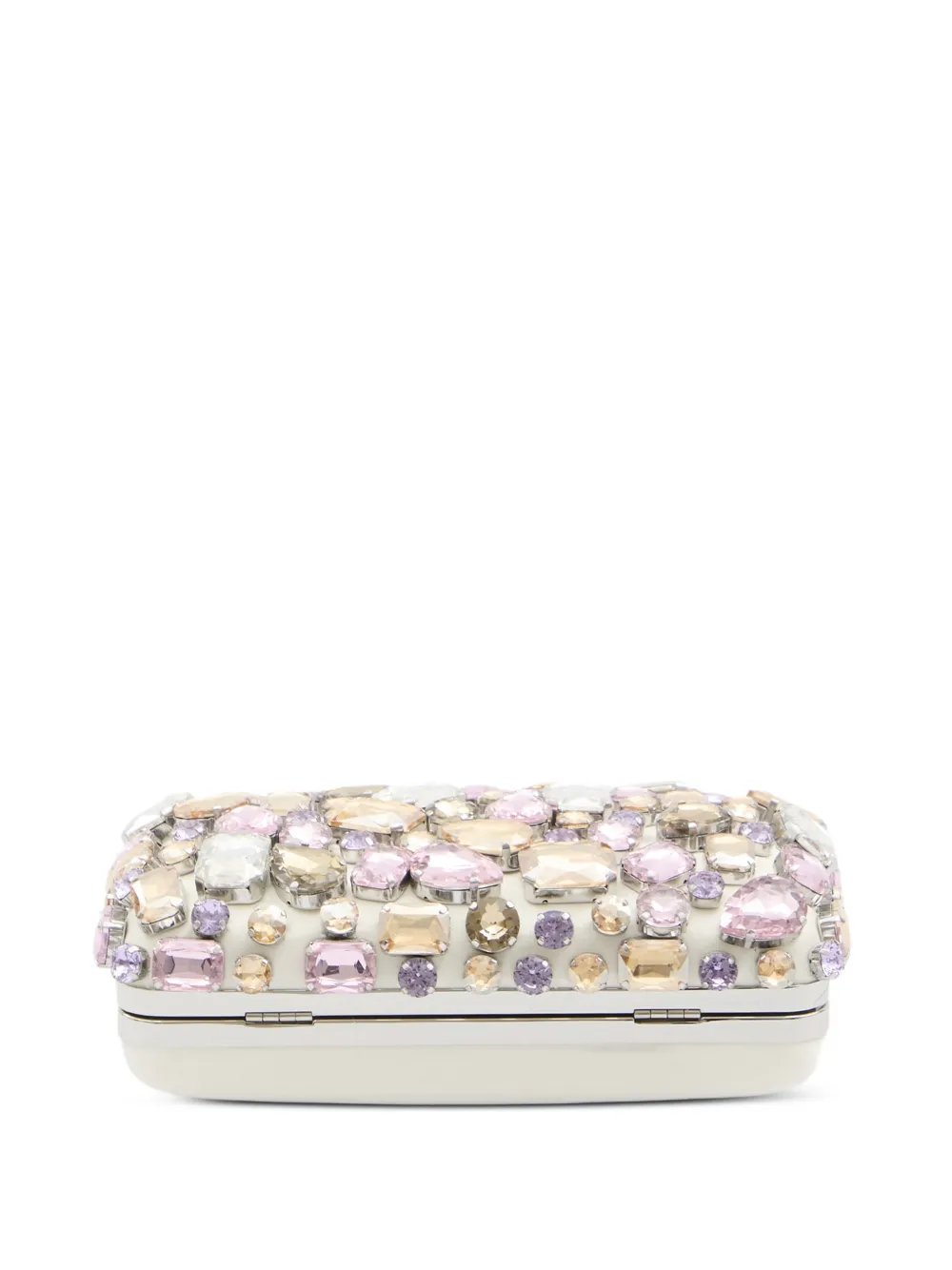 Self-Portrait crystal-embellished clutch bag Wit