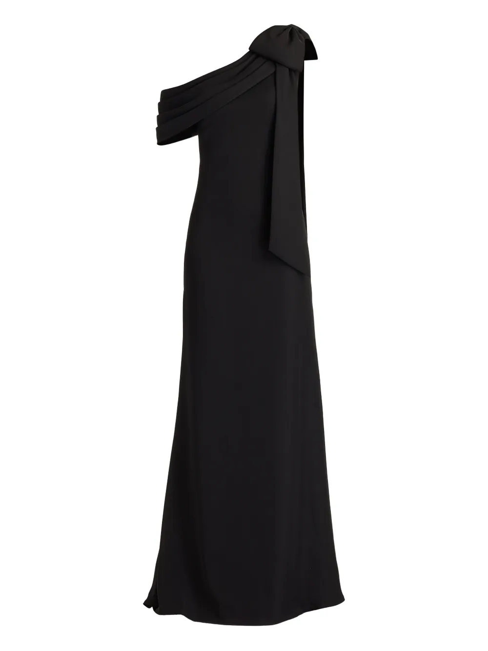Tadashi Shoji Abito corto monospalla con fiocco - Nero