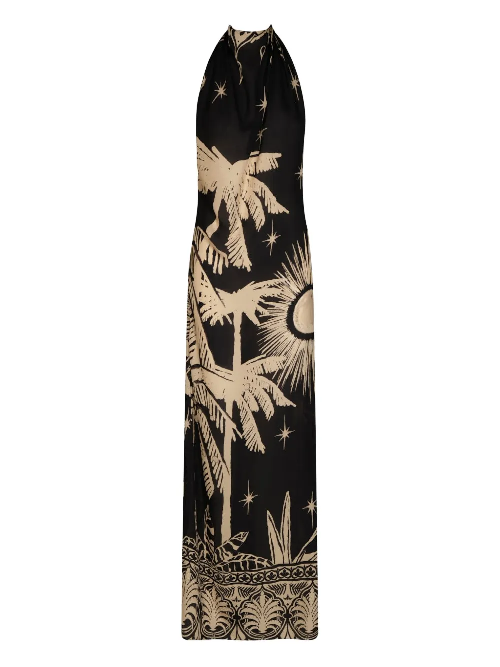 Johanna Ortiz Musical Flower printed maxi dress - Nero