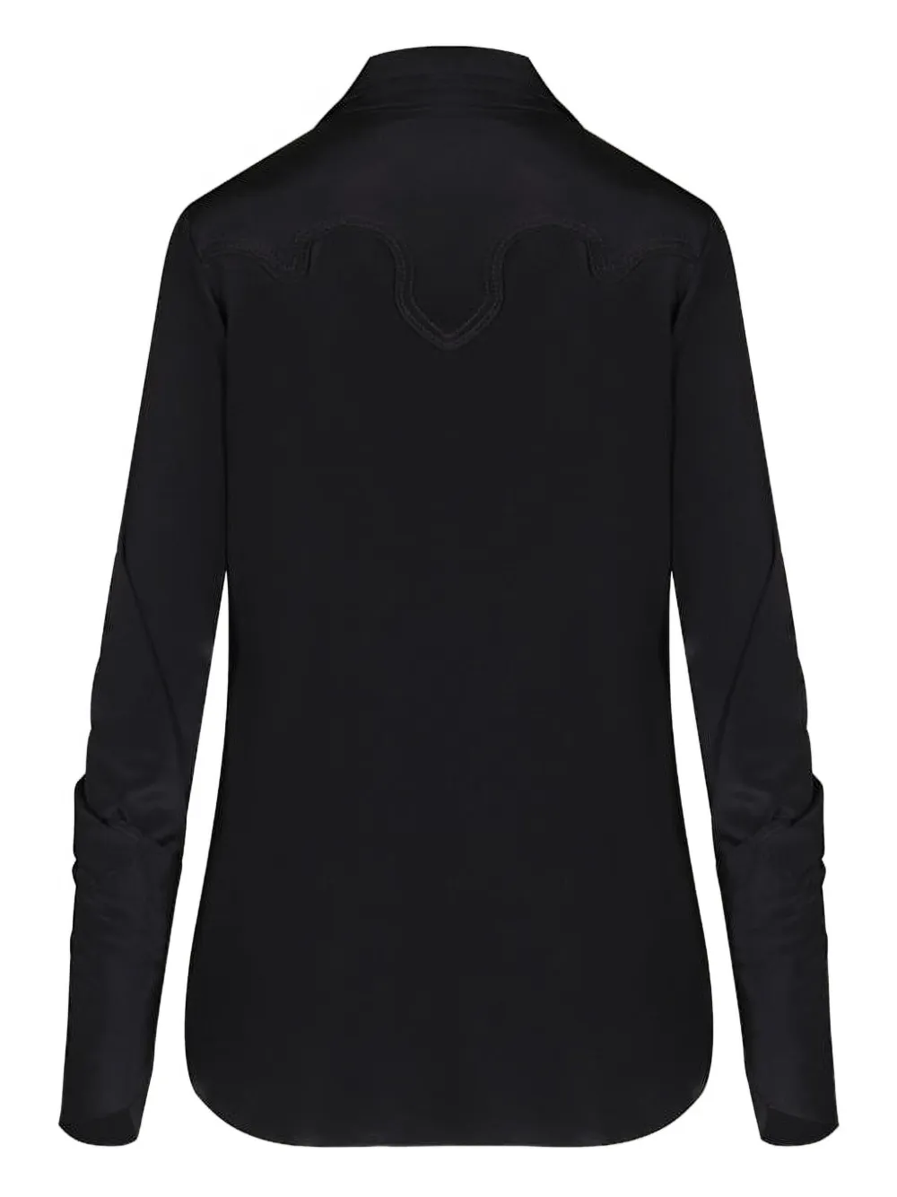 Johanna Ortiz Iconic Drape Blouse In Black