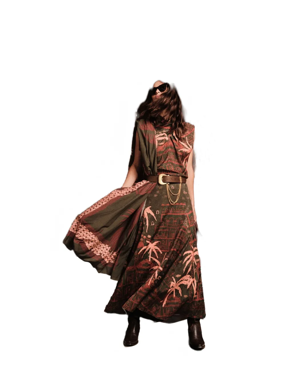 Johanna Ortiz Encanto De Isla Printed Maxi Skirt In Green