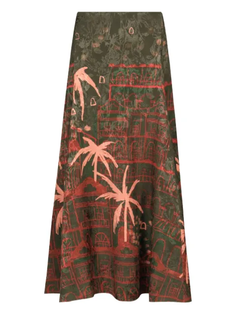 Johanna Ortiz Encanto De Isla printed maxi skirt