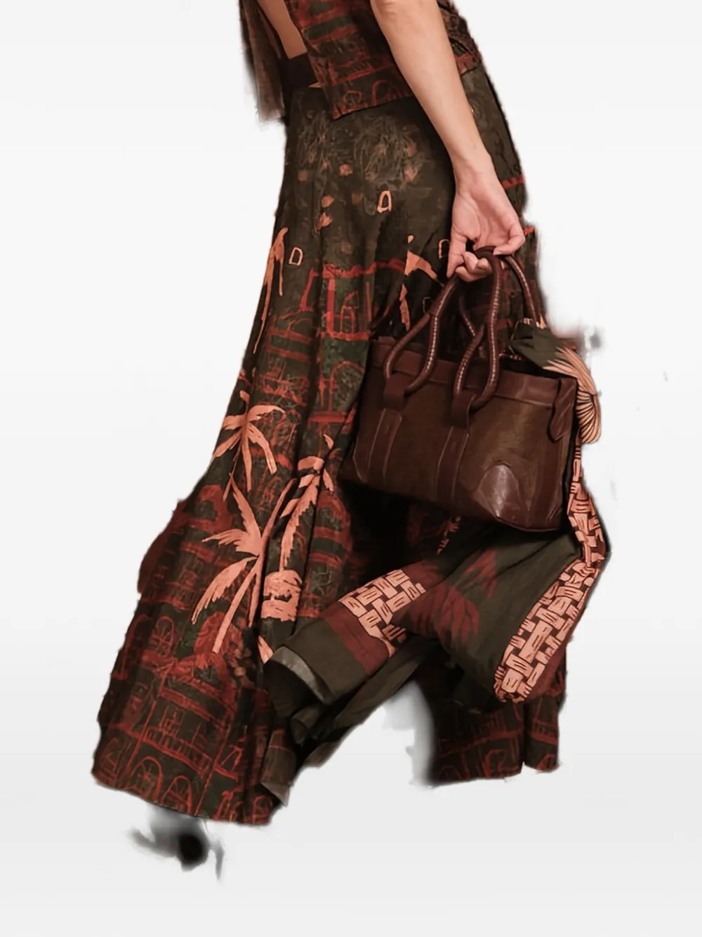 Johanna Ortiz Encanto De Isla Printed Maxi Skirt In Green